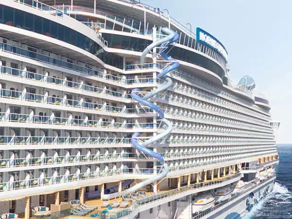 NCL’s Newest Cruise Ship To Feature World’s First Free-Fall Dry Slide and Three-Level Racetrack