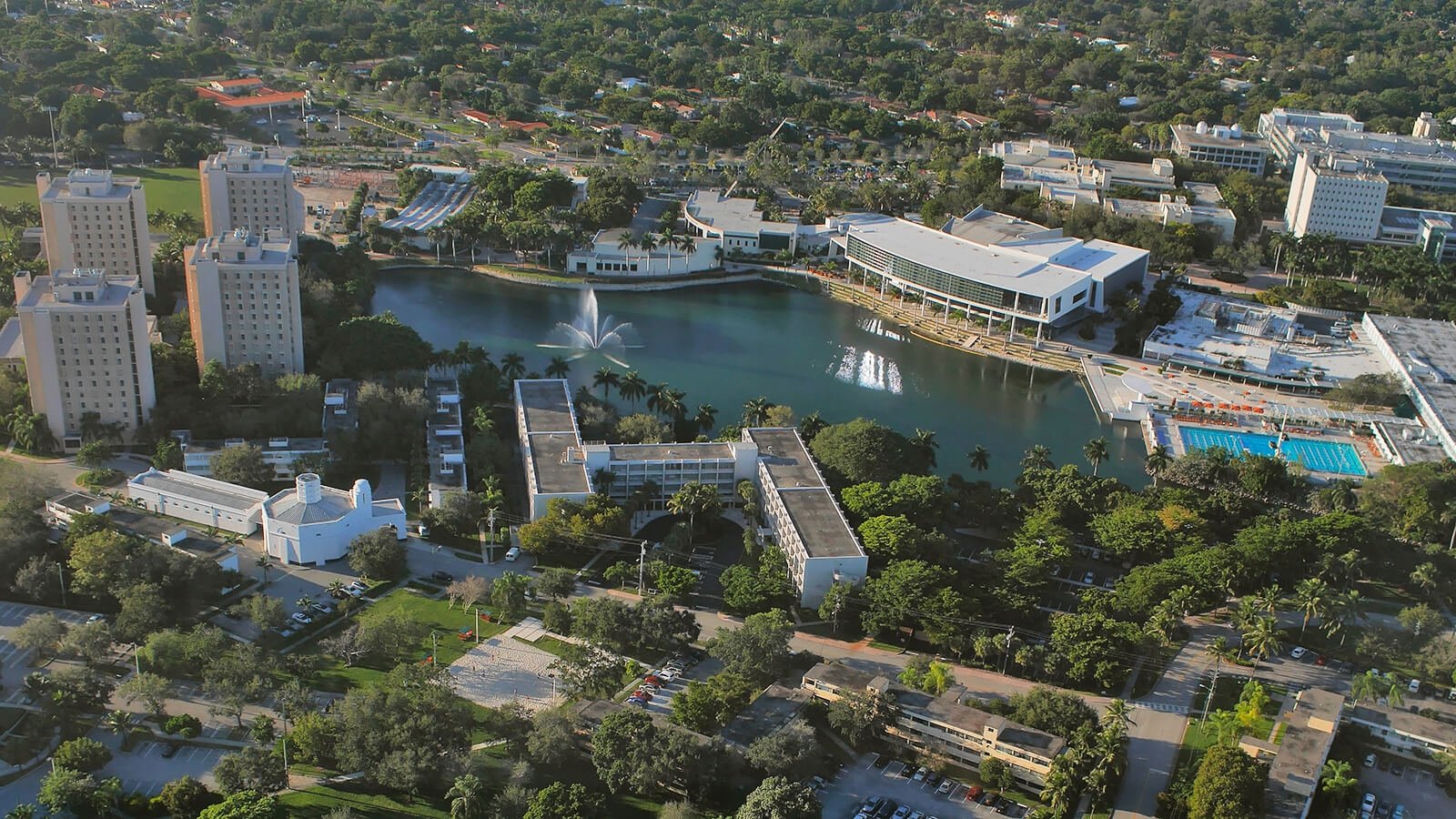 arial view of the university of miami