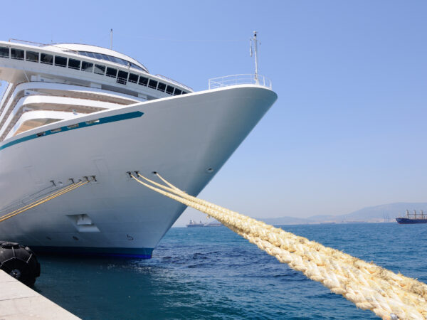 Cruise Ship Ropes Snap Leading To Gangway Collapse
