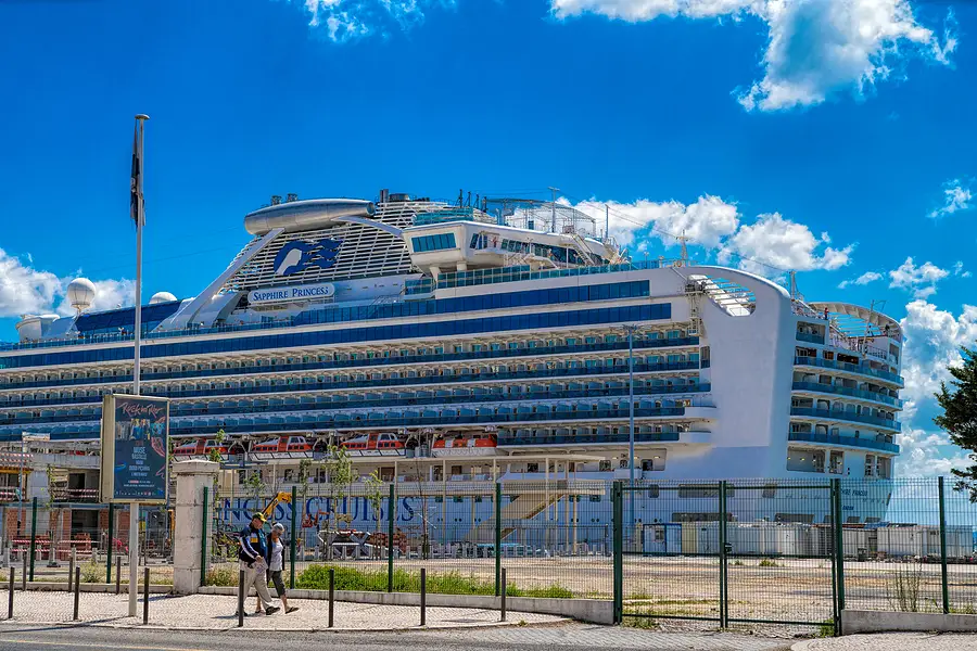 lisbon portugal. 01 may 2018. large luxury cruise ship sapphire