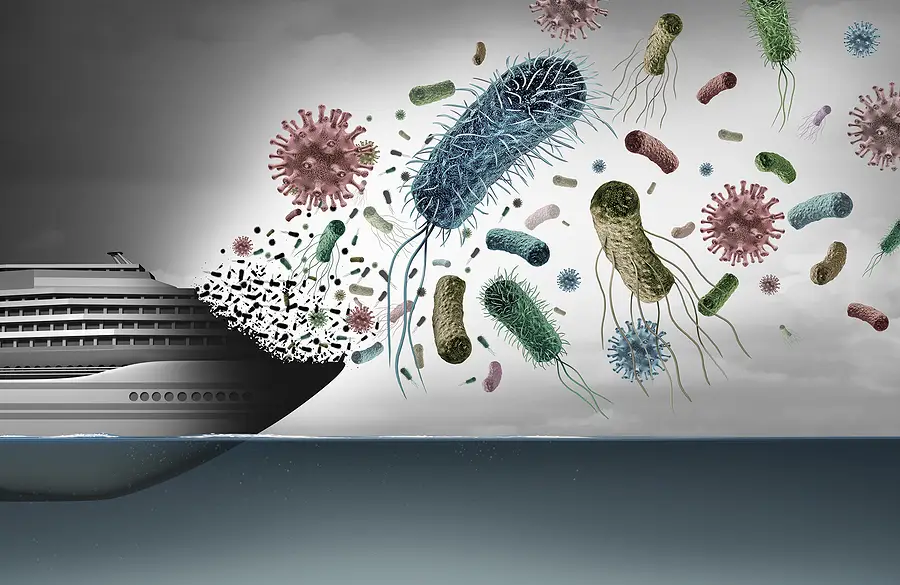 Cruise ship and airborne pathogens illustrating a Hantavirus outbreak on the MV Hondius.