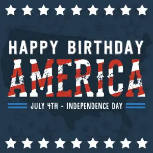 happy birthday america july 4th independence day vector