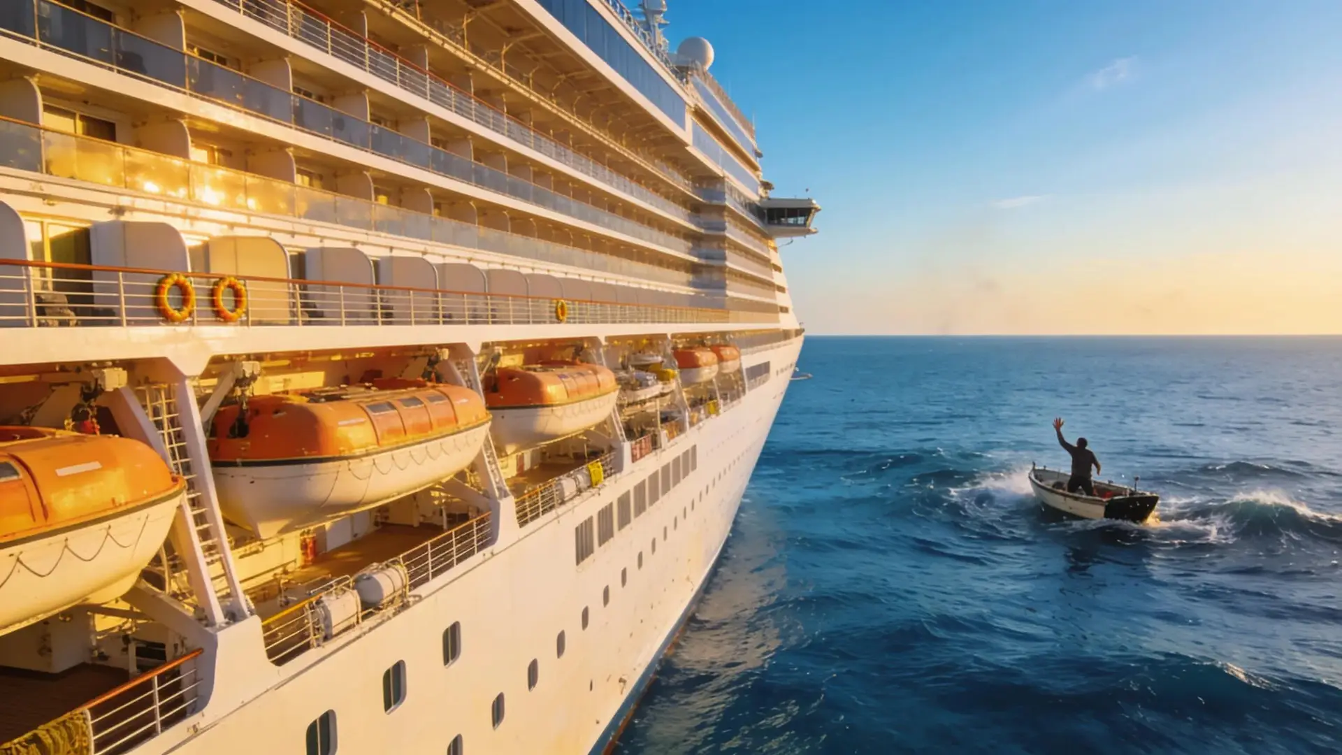 Cruise ship at sea symbolizing maritime safety and the risks of ship accidents